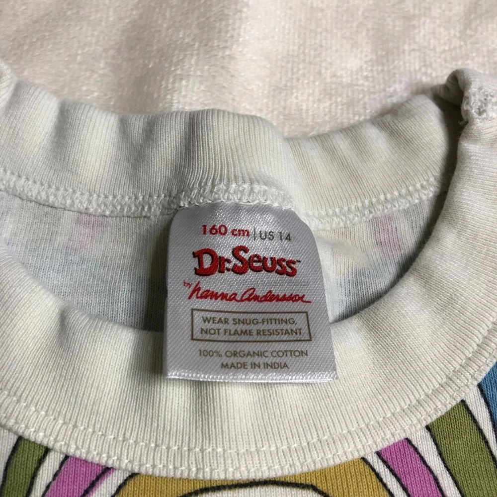 Hanna Andersson Dr Seuss Oh the Places Youll Go Pajama Set Kids 160 US 14 Cotton